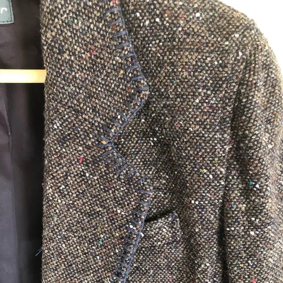 Tweedy square cut wool blazer - Picture 11 of 16